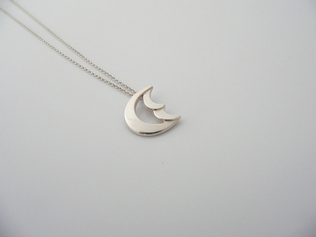 Silver Full Moon Necklace | Full moon necklace, Tiffany bracelet silver, Moon  necklace silver